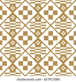 Japanese seamless pattern. Gold texture vector background. 