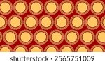 Japanese seamless pattern in oriental geometric traditional style background,Red and golden abstract pattern. Vector illustration.