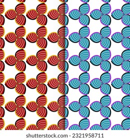 Patrón japonés sin fisuras en estilo geométrico oriental tradicional. 3.ª adorno festivo para la decoración del año nuevo lunar chino. Motivo creativo vectorial de Asia abstracta roja y dorada. Tigre de época.