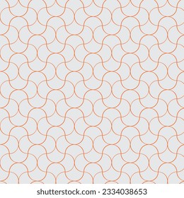 Japanese seamless pattern in oriental geometric traditional style, asian red and golden pattern design
