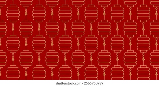 Japanese seamless pattern in oriental geometric traditional style background,Red and golden abstract pattern. Vector illustration.