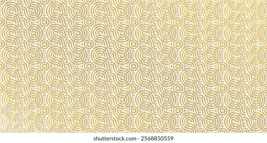 Japanese seamless pattern in oriental geometric traditional style. 3d festive ornament for lunar chinese new year decoration. white and golden abstract asian vector creative motif. Vintage tiger.