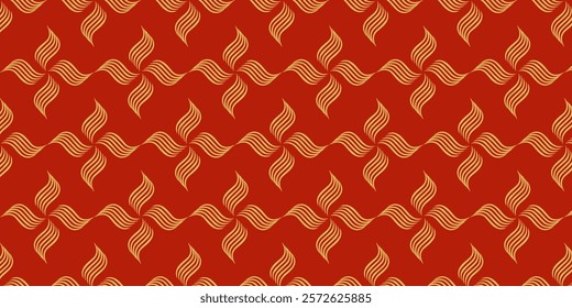 Japanese seamless pattern in oriental geometric traditional style background,Red and golden abstract pattern background for chinese new year backdrop.