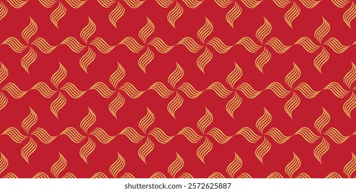 Japanese seamless pattern in oriental geometric traditional style background,Red and golden abstract pattern background for chinese new year backdrop.