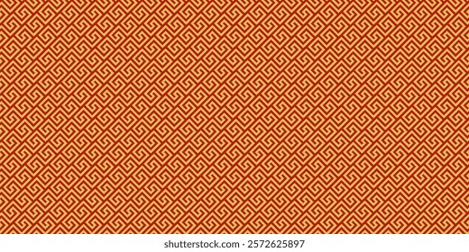 Japanese seamless pattern in oriental geometric traditional style background,Red and golden abstract pattern background for chinese new year backdrop.