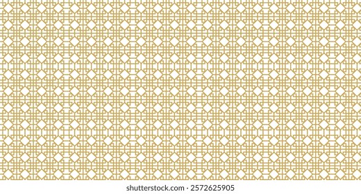 Japanese seamless pattern in oriental geometric traditional style background,Red and golden abstract pattern background for chinese new year backdrop.