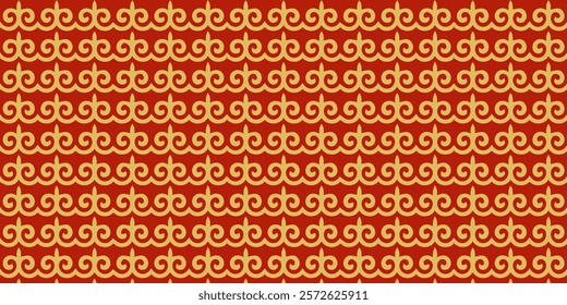 Japanese seamless pattern in oriental geometric traditional style background,Red and golden abstract pattern background for chinese new year backdrop.