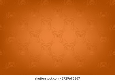 Patrón japonés sin fisuras en estilo tradicional geométrico oriental. Ornamento festivo 3D para la decoración lunar del año nuevo chino. motivo creativo de Vector asiático abstracto naranja y amarillo. Tigre de Antiguas.