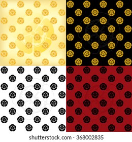 Japanese seamless pattern - Samurai emblem