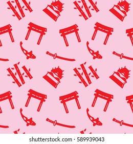 Japanese seamless pattern. Vector.
