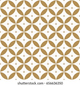 Japanese seamless pattern vector. Gold geometric background.