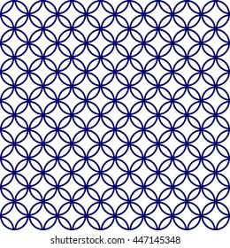 Japanese seamless pattern.Japanese TENUGUI. Vector.