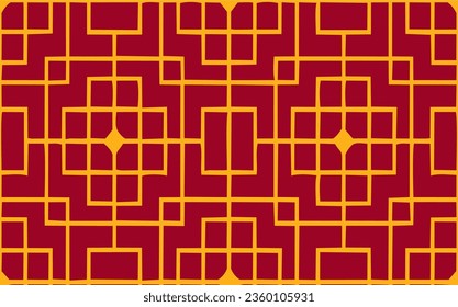 Japanese seamless wave pattern. Traditional Chinese texture. Oriental New Year background. Vector illustration.Red wave seamless pattern