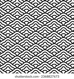 Japanese seamless wave pattern. Traditional Chinese texture. Vector
illustration.