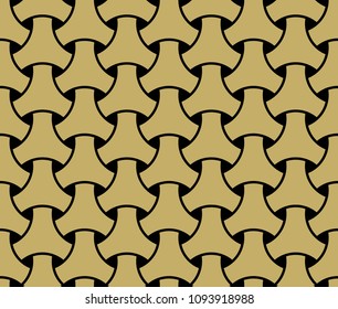 Japanese Seamless wicker pattern, Abstract textured background. Vector Illustration consisting of 3 fiber weaving. Brown colors.