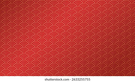 Japanese seigaiha pattern. Black and white scallops print. Fish squama or dragon scale. Sea or ocean waves background