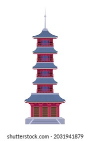 japanese sensoji temple landmark icon