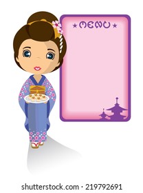 Japanese serving, Japanese chef