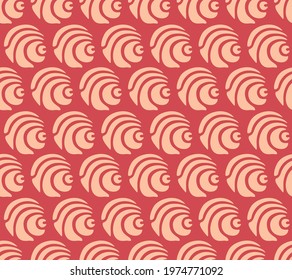 Japanese Shell Wave Vector Seamless Pattern