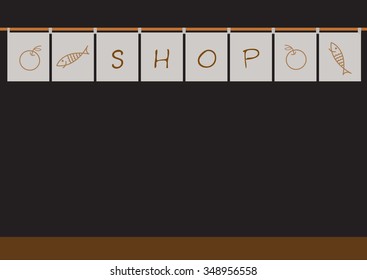 japanese shop,vector illustration