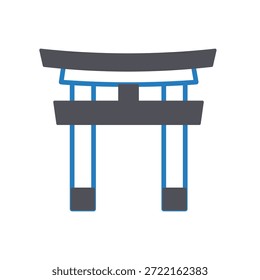 Japanischer Schrein Vektor Symbol, das leicht ändern oder bearbeiten können
