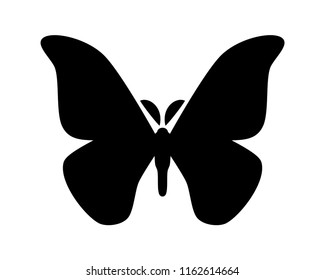 Japanese silk moth stylized vector icon