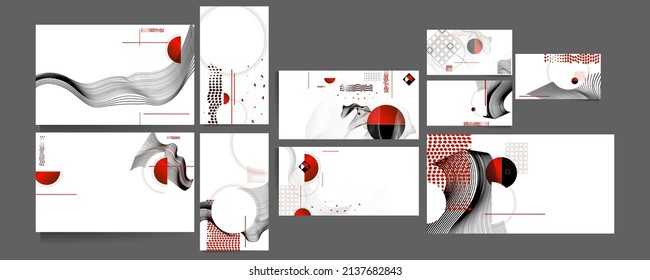 Japanese simple minimalist style Poster design Japanese templates set invitations to lines abstract background for book cover texture brochure