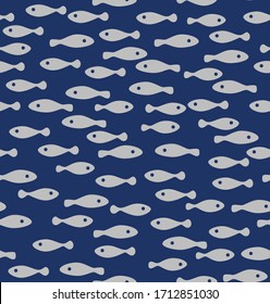 Japanische Vektorillustration für kleinen Fisch - Nahtloses Muster
