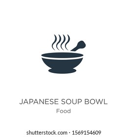 Japanese soup bowl icon vector. Trendy flat japanese soup bowl icon from food collection isolated on white background. Vector illustration can be used for web and mobile graphic design, logo, eps10