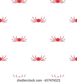 Japanese spider crab pattern seamless background in flat style repeat vector illustration