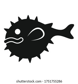 Japanese spike fish icon. Simple illustration of Japanese spike fish vector icon for web design isolated on white background