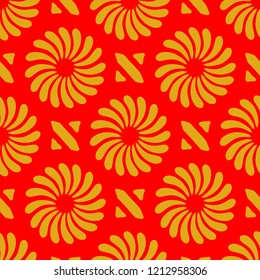 Japanese Spiral Flower Pattern