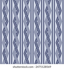 Japanese Spiral Zigzag Line Vector Seamless Pattern

