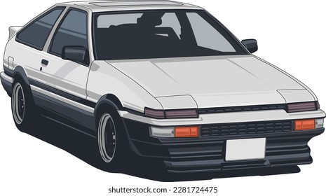 Japanese Sports car vector