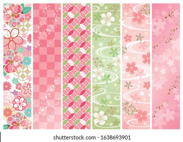 Japanese spring pretty pink lines