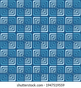 Japanese Square Art Maze Vector Seamless Pattern