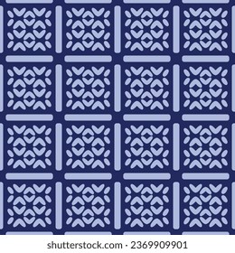 Japanese Square Cross Net Vector Seamless Pattern