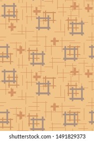 Japanese Square Cross Seamless Pattern