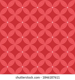 Japanese Square Curve Petal Vector Seamless Pattern