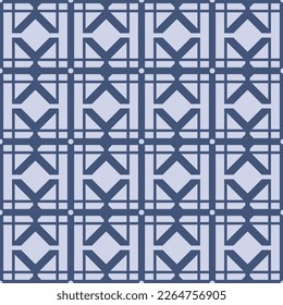 Japanese Square Diamond Maze Vector Seamless Pattern