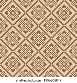 Japanese Square Diamond Vector Seamless Pattern