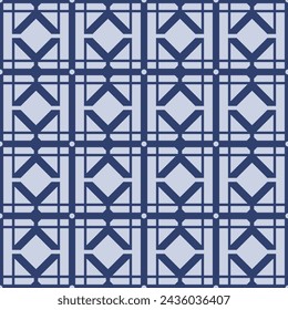 Japanese Square Diamond Weave Vector Seamless Pattern