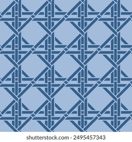 Japanese Square Diamond Weave Vector Seamless Pattern