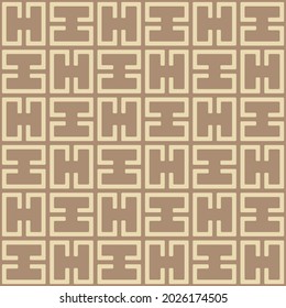 Japanese Square Line Block Vector Seamless Pattern