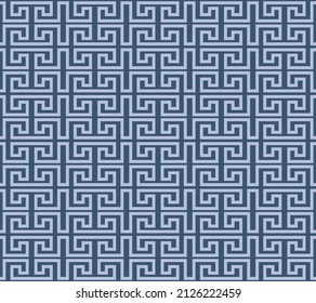 Japanese Square Maze Vector Seamless Pattern