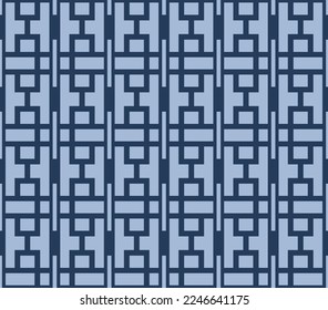 Japanese Square Mesh Vector Seamless Pattern