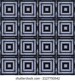 Japanese Square Mosaic Vector Seamless Pattern