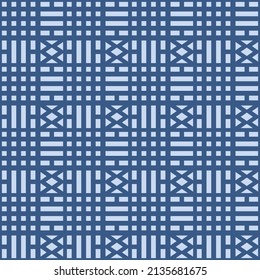 Japanese Square Mosaic Vector Seamless Pattern