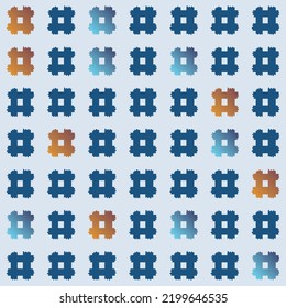 Japanese Square Motif Vector Seamless Pattern