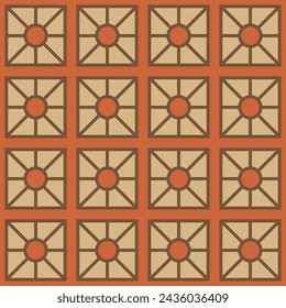 Japanese Square Net Vector Seamless Pattern
